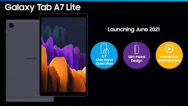 Samsung Galaxy Tab A7 Lite Günyüzüne çıktı